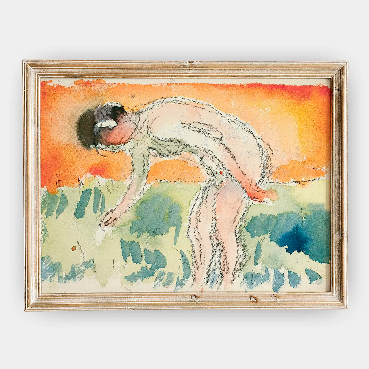 Edvard Munch - Akt som bøyer seg #88 a beautiful painting reproduction by GalleryInk.Art