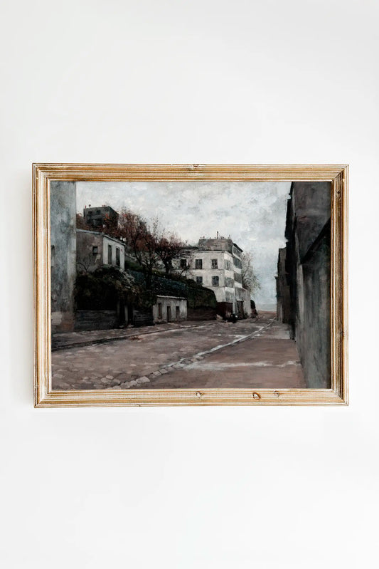 Hugo Birger  - Rue Gabrielle Paris #76 a beautiful landscape painting reproduction printed by GalleryInk.Art