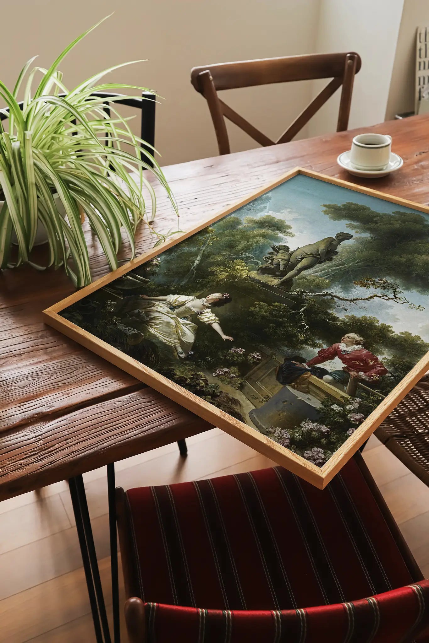 Jean-Honoré Fragonard - The Progress of Love The Meeting #26 painting reproduction printed by GalleryInk.Art, a store providing vintage and romantic wall art prints