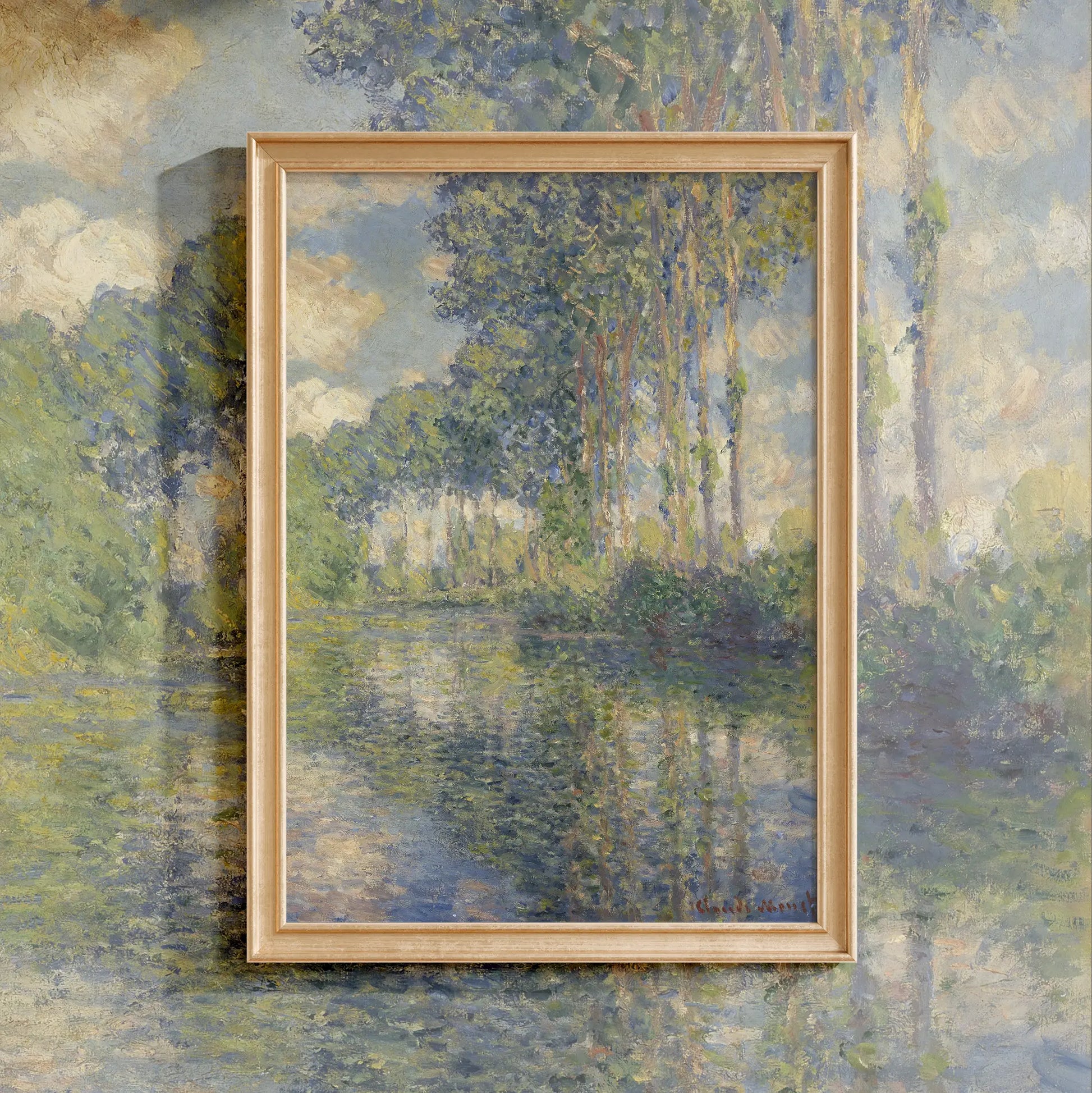 Claude Monet - Poplars on the Epte #monet-39 a beautiful painting reproduction by GalleryInk.Art