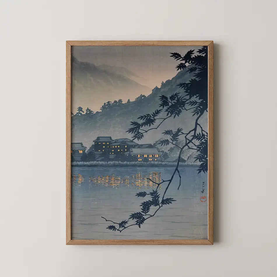 Yumoto Hot Spring, Nikko by Hasui Kawase - Fine Art Print