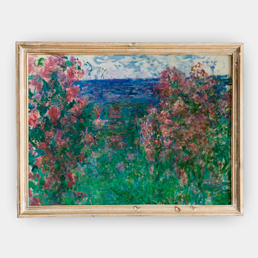 Claude Monet - La Maison Dans Les Roses #96 a beautiful painting reproduction by GalleryInk.Art