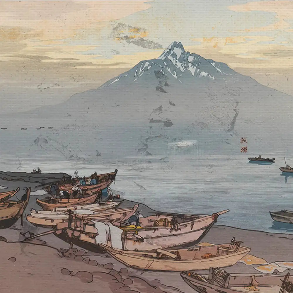 Peaceful Rishiri by Hiroshi Yoshida - Final Mockup Example