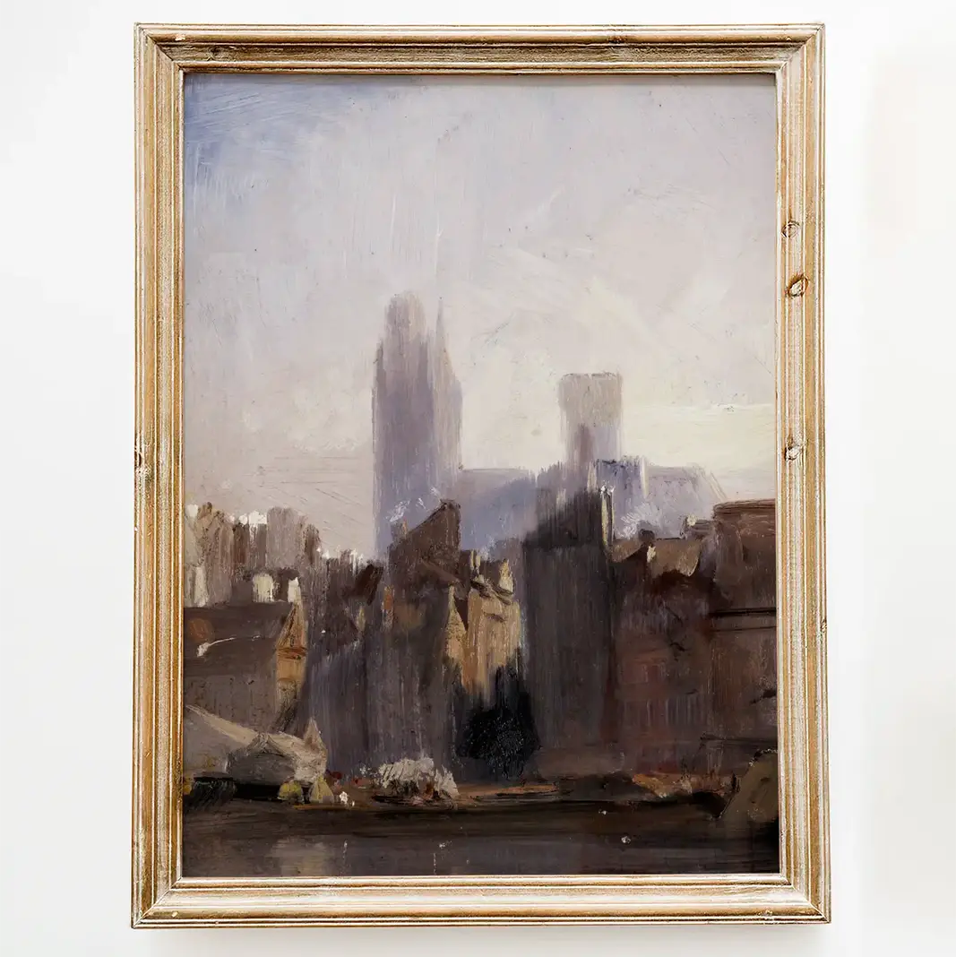 Richard Parkes Bonington - Rouen Cathedral, Sunrise #3 poster print