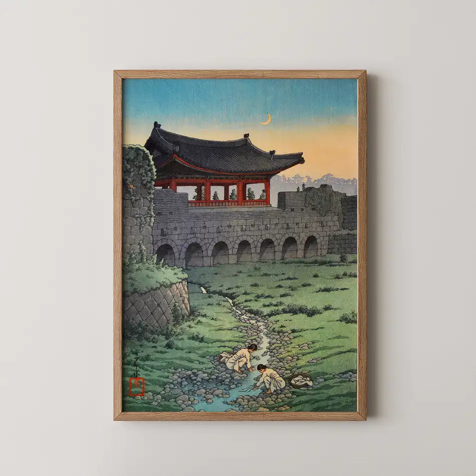 Suigen Old Gate, Korea by Hasui Kawase - Fine Art Print