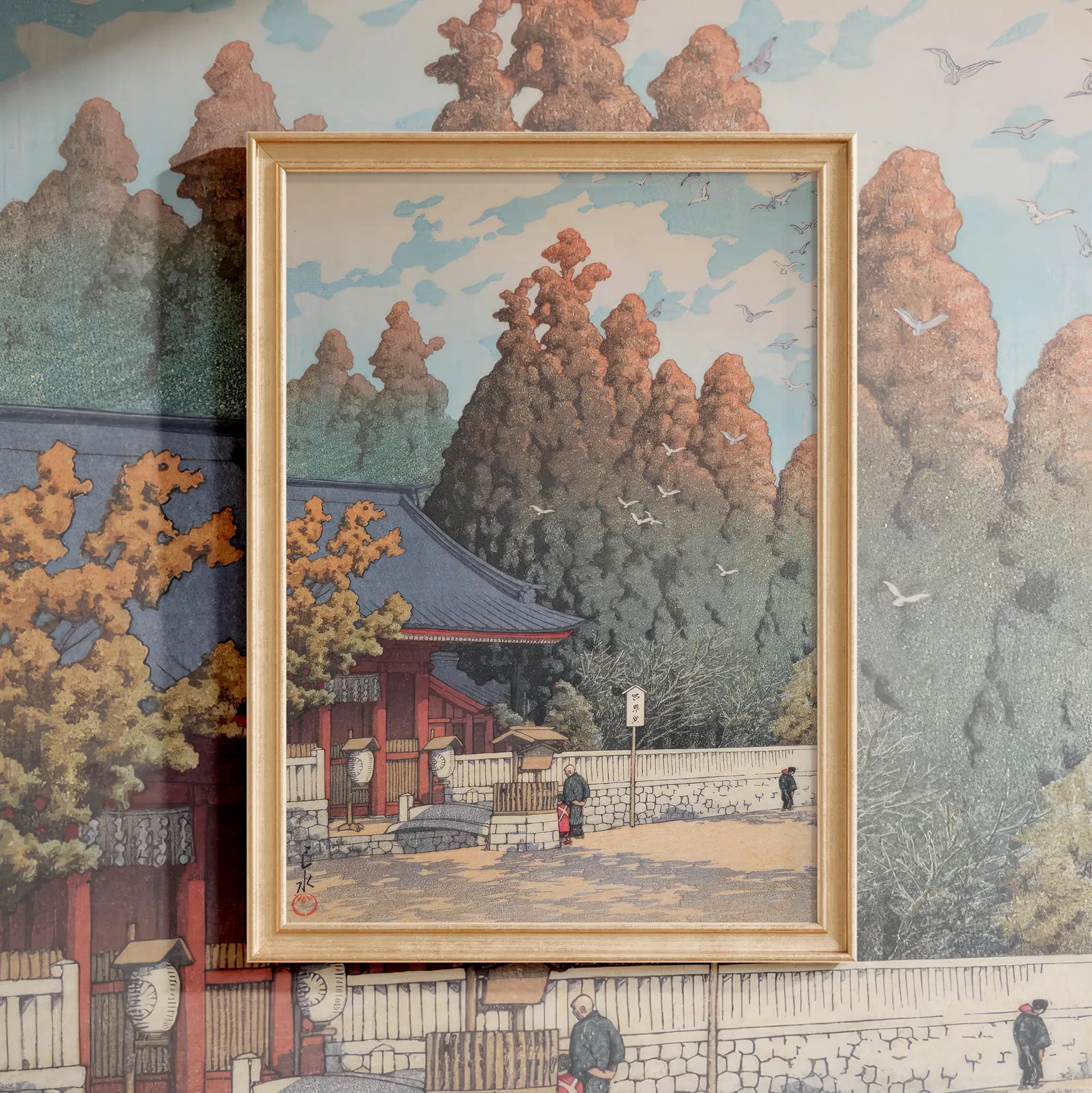 Hasui Kawase - Asama Shrine in Shizuoka #8 a beautiful painting reproduction by GalleryInk.Art