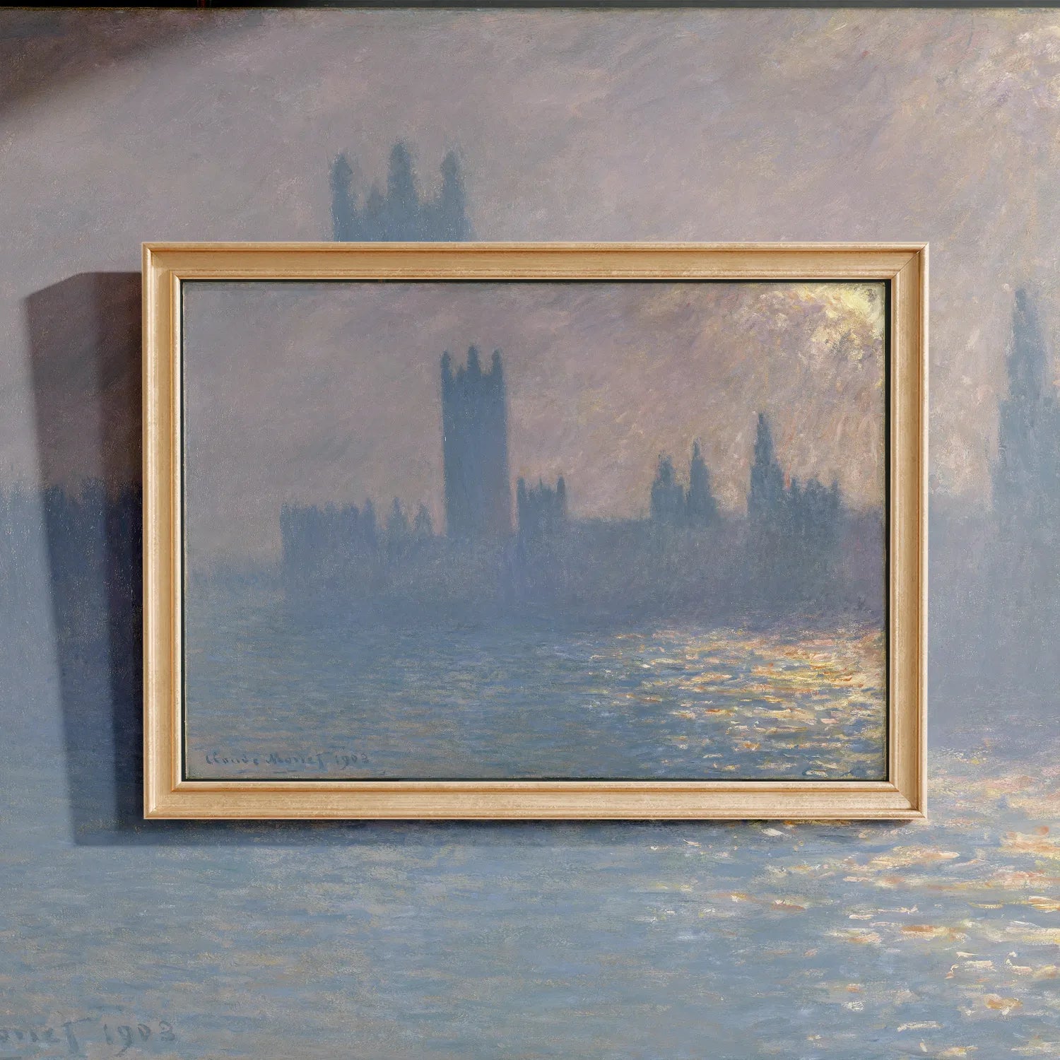 Claude Monet - Houses of Parliament, Sunlight Effect #31 a beautiful painting reproduction by GalleryInk.Art