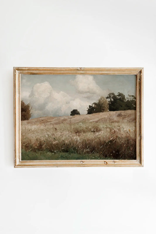 Gustaf Rydberg - Corn field Landscape study #17 a beautiful landscape painting reproduction printed by GalleryInk.Art