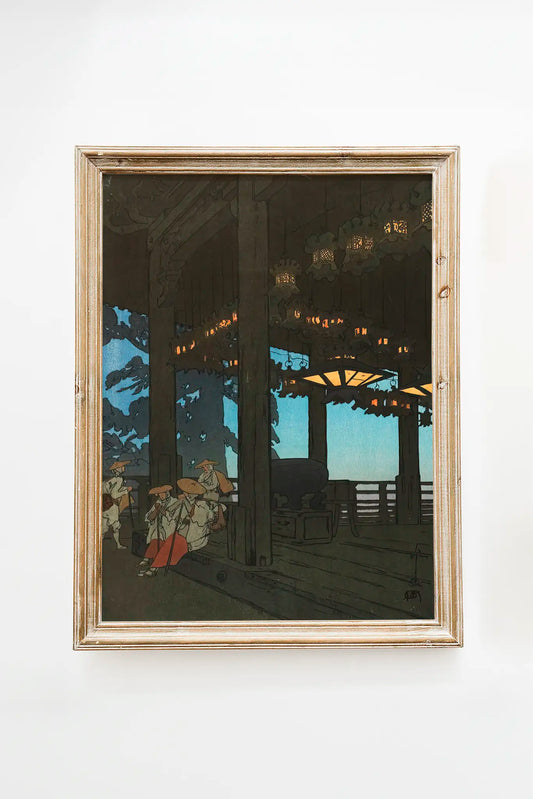 Hiroshi Yoshida - Hall of the Second Month #84 a beautiful painting reproduction by GalleryInk.Art