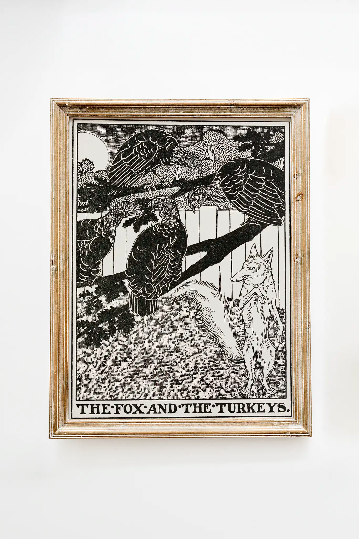 Percy J. Billinghurst - The Fox and the Turkeys #139 vintage print reproduction printed by GalleryInk.Art, a store providing contemporary wall art prints