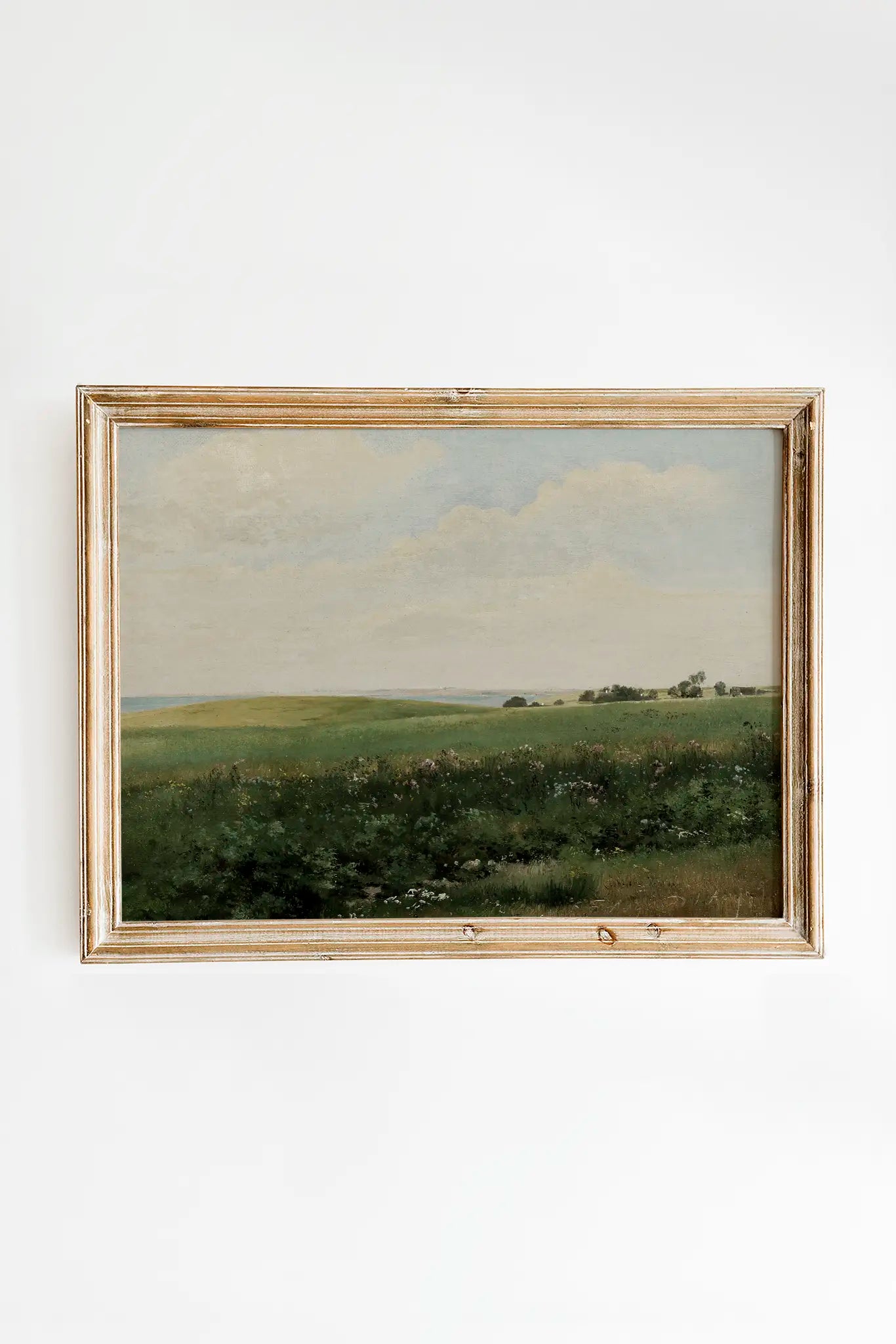 Carl Frederik Aagaard - Summer landscape with rolling fields #11 a beautiful seascape painting reproduction printed by GalleryInk.Art