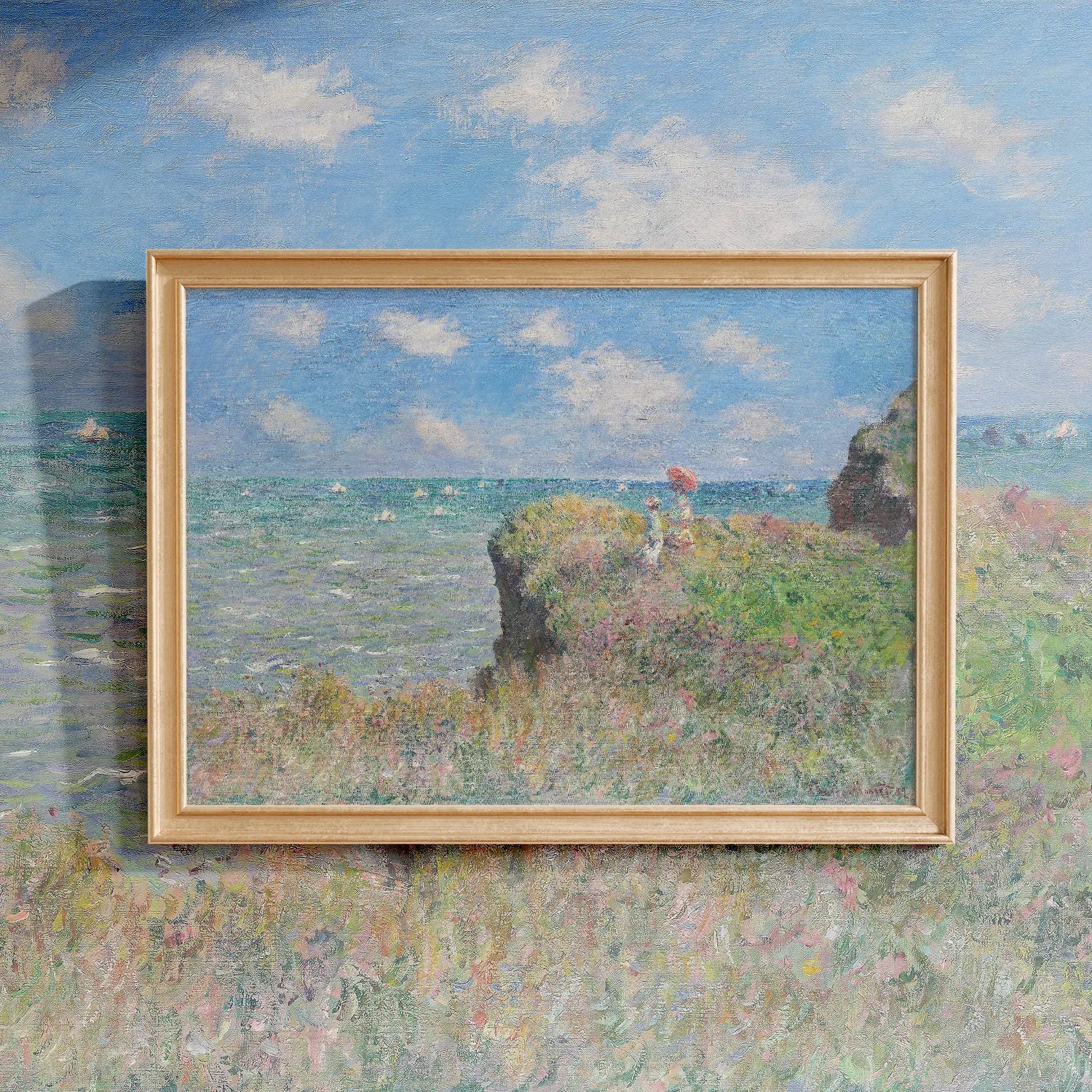 Claude Monet - Cliff Walk at Pourville #18 a beautiful painting reproduction by GalleryInk.Art