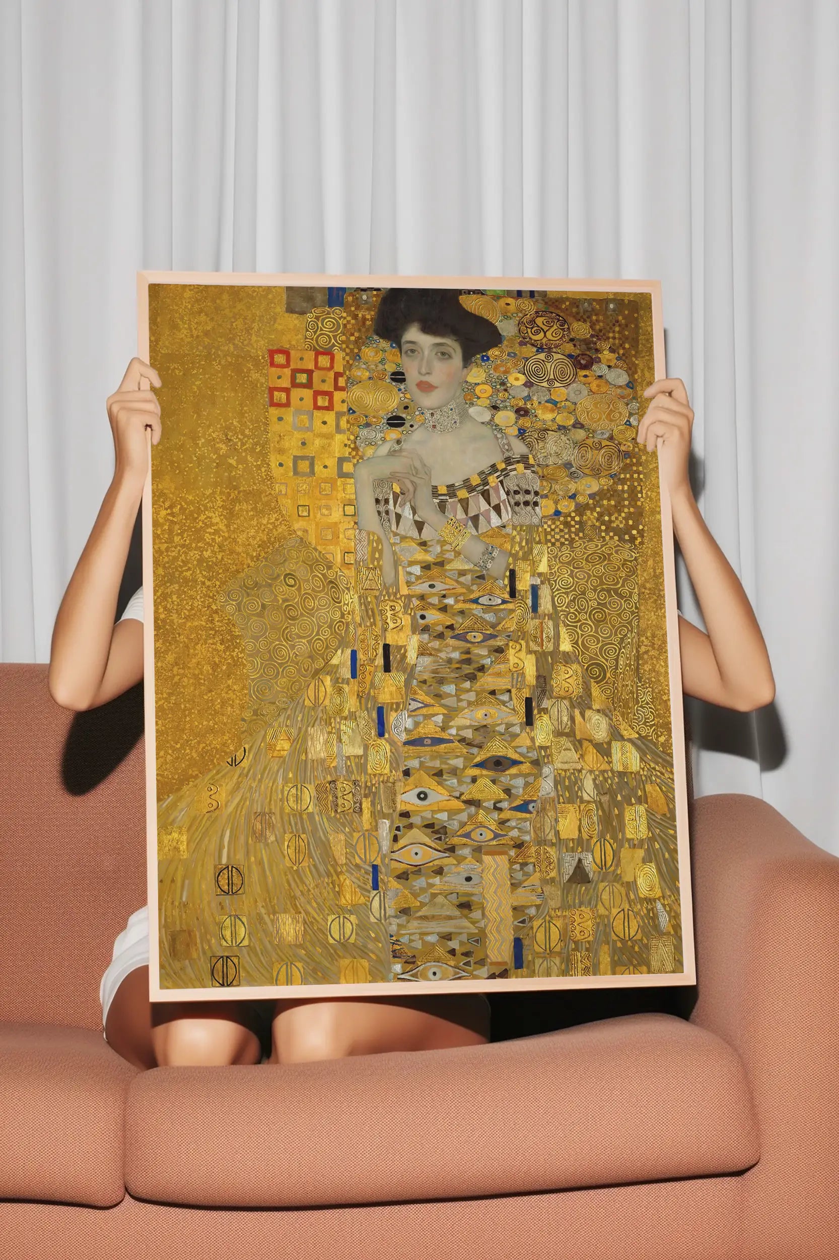 Gustav Klimt - Portrait of Adele Bloch-Bauer I #53 a beautiful painting reproduction by GalleryInk.Art