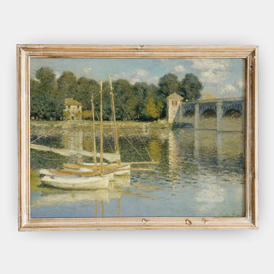 Claude Monet - The Argenteuil Bridge #56 a beautiful painting reproduction by GalleryInk.Art