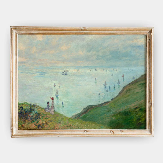 Claude Monet - Cliffs at Pourville #16 a beautiful painting reproduction by GalleryInk.Art