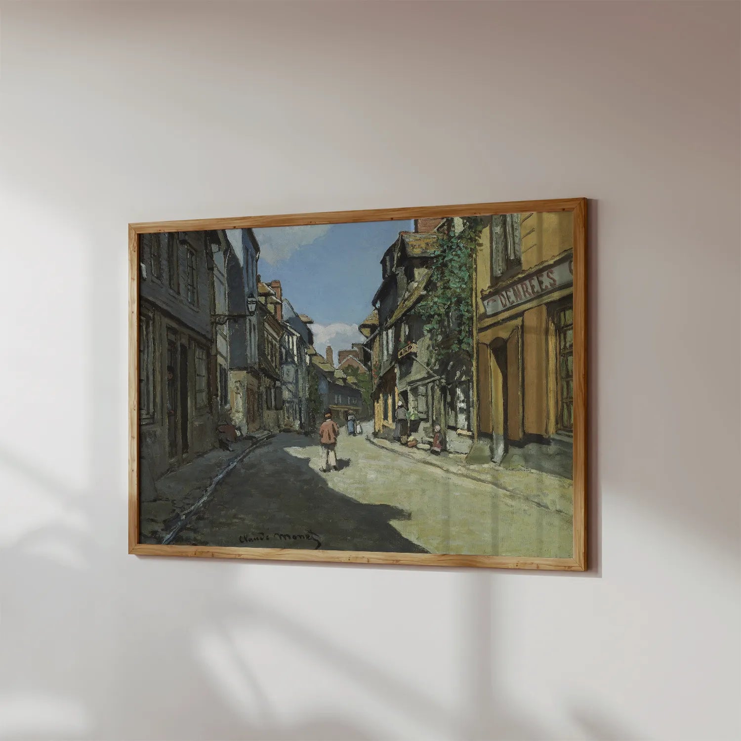 Claude Monet - Rue de la Bavole, Honfleur #57 a beautiful painting reproduction by GalleryInk.Art