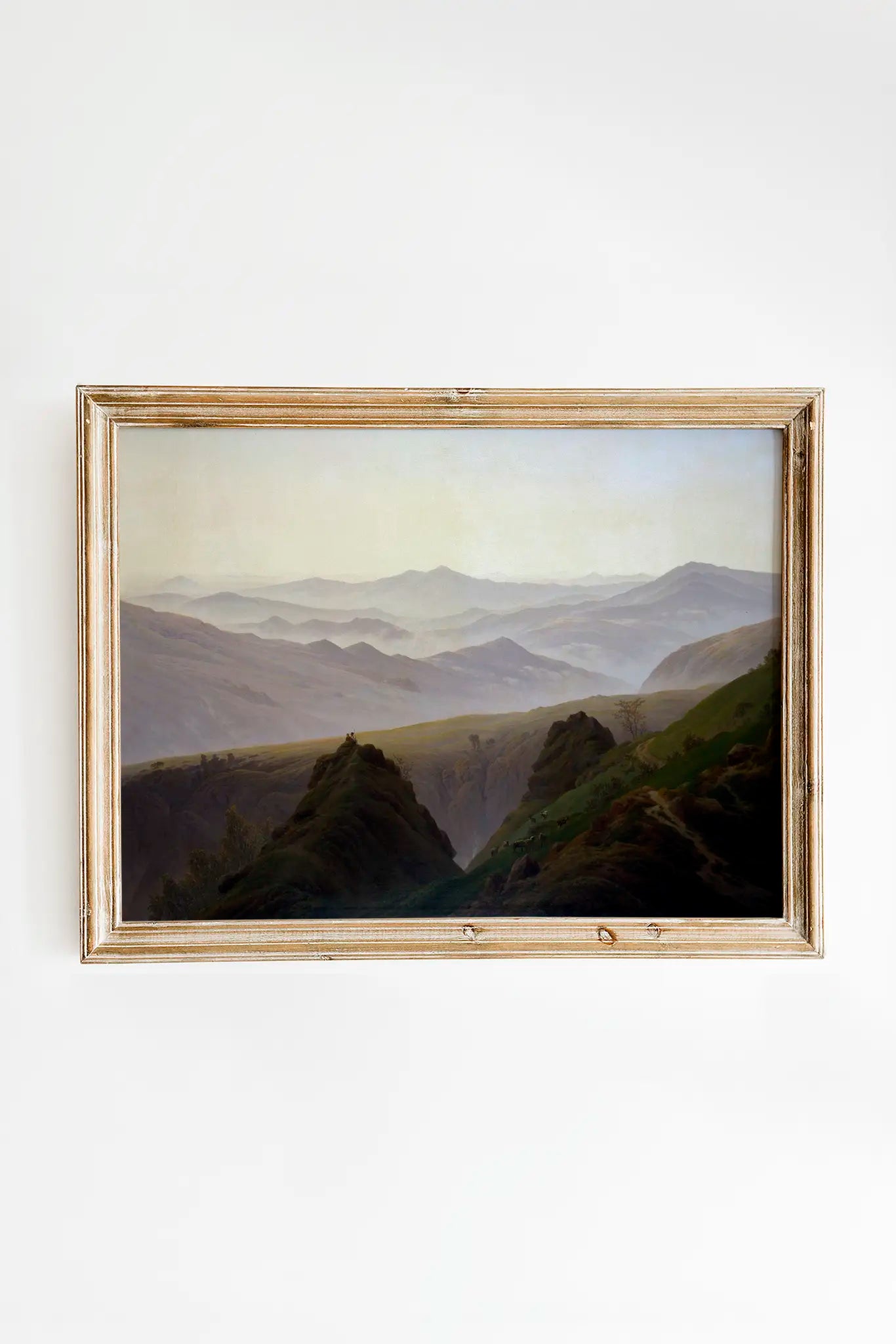 Caspar David Friedrich - Morning in the Mountains #143 a beautiful seascape painting reproduction printed by GalleryInk.Art