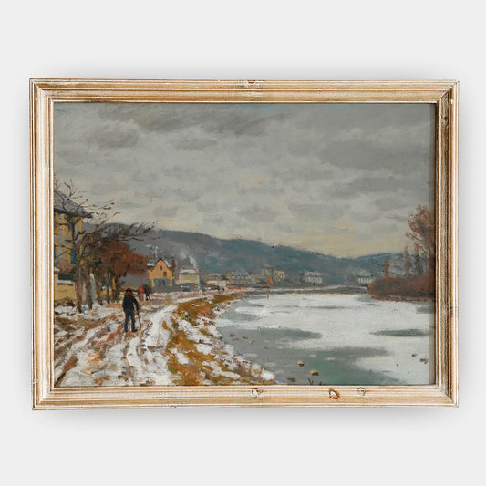 Claude Monet - La Seine À Bougival #141 a beautiful painting reproduction by GalleryInk.Art