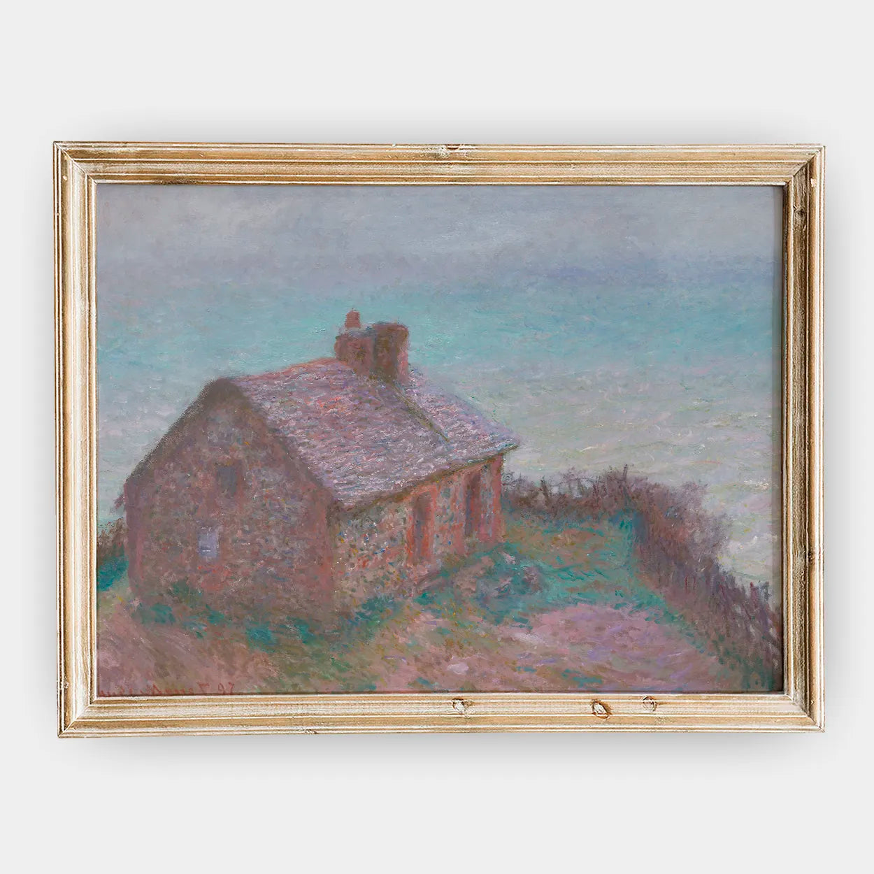 Claude Monet - The Customs House at Varengeville #132 a beautiful painting reproduction by GalleryInk.Art