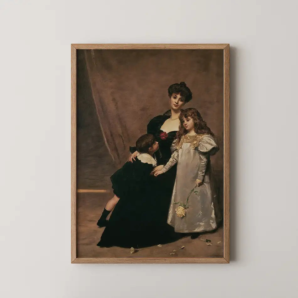 Mother and children Mother and children by Carolus-Duran - Fine Art Print