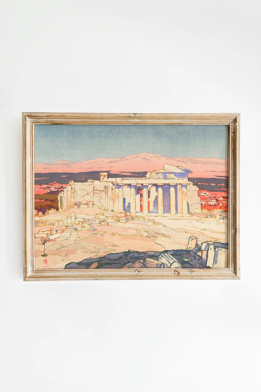 Hiroshi Yoshida - The Ruins of Acropolis in Athens #41 a beautiful painting reproduction by GalleryInk.Art