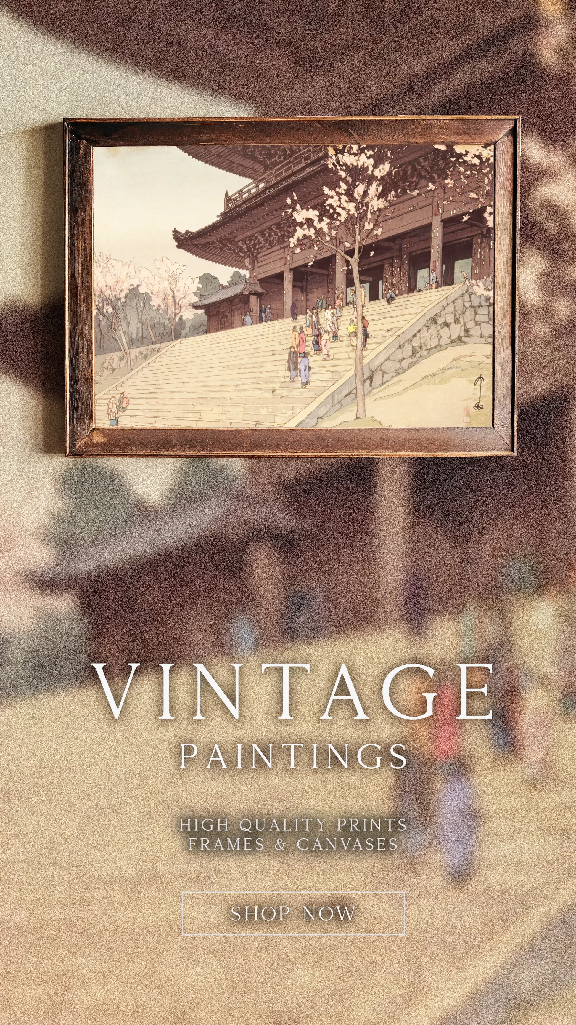 Hiroshi Yoshida - Chionin Temple Gate #06 a beautiful painting reproduction by GalleryInk.Art