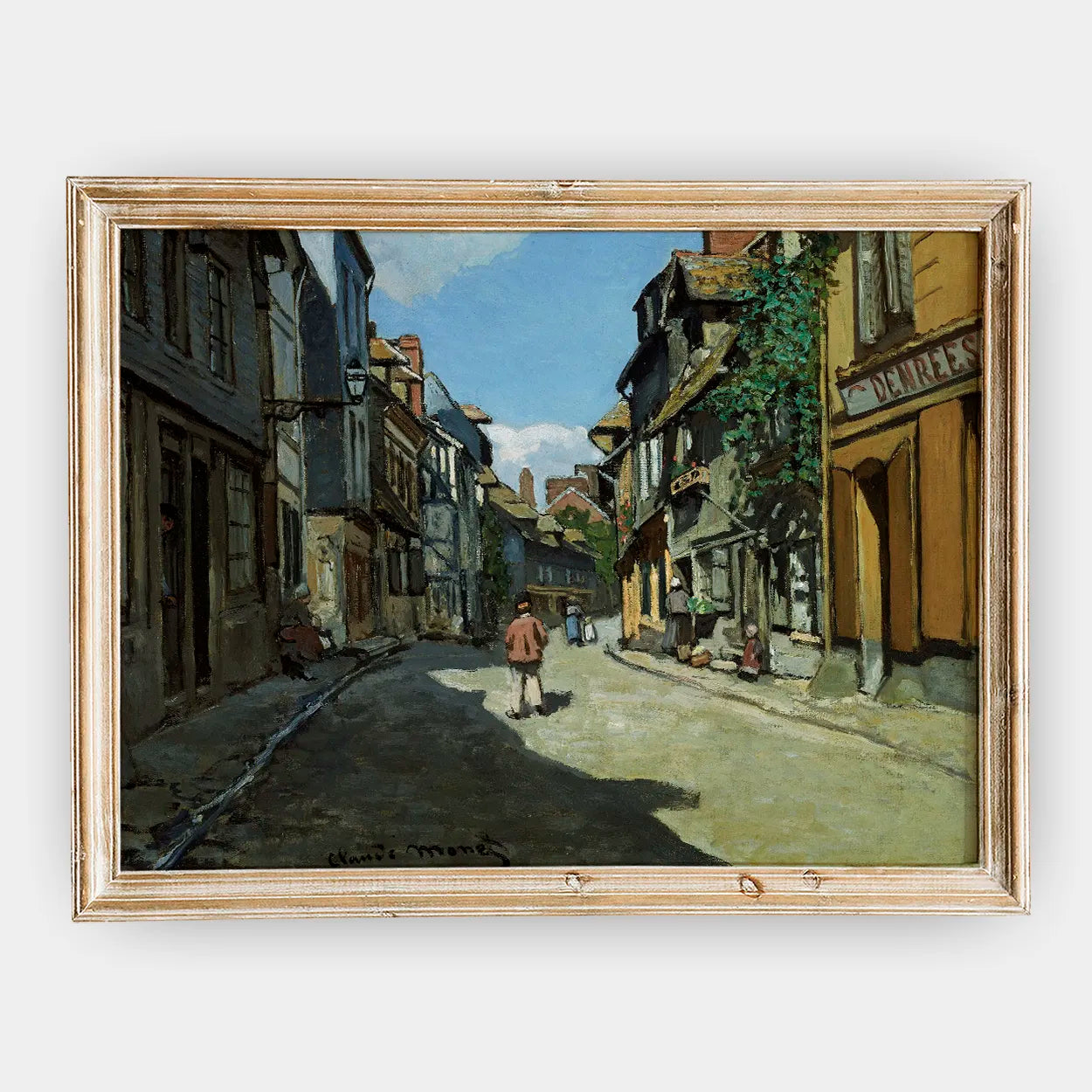 Claude Monet - Rue de la Bavole, Honfleur #57 a beautiful painting reproduction by GalleryInk.Art