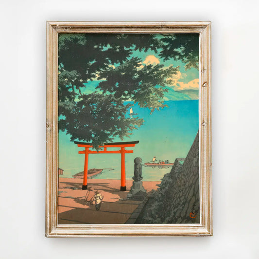 Hasui Kawase - (Lake) Chuzenji at Utagahama #1 a beautiful painting reproduction by GalleryInk.Art