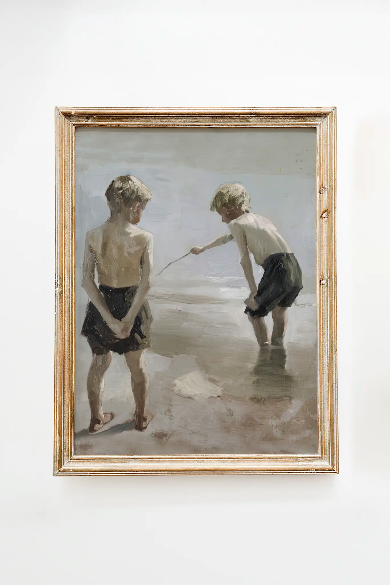 Albert Edelfelt - The Boys In The Sea No 1 #20 a beautiful painting reproduction printed by GalleryInk.Art, a store providing seascape wall art prints