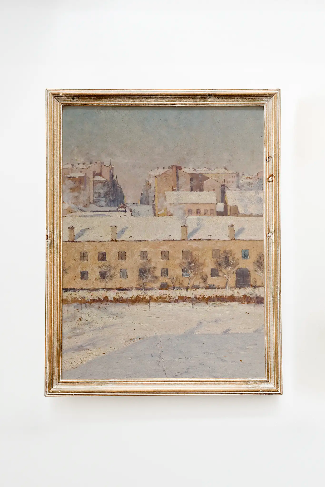 Axel Lindman - Winter Scene #20 a beautiful winter painting reproduction printed by GalleryInk.Art