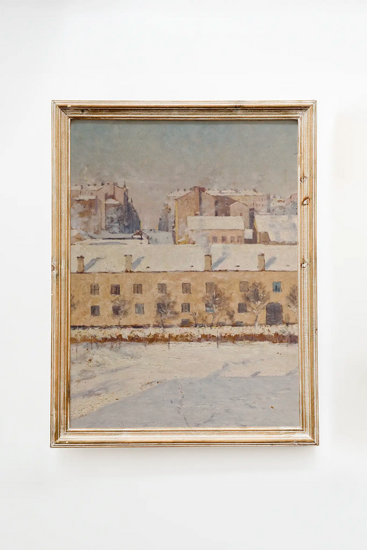 Axel Lindman - Winter Scene #20 a beautiful winter painting reproduction printed by GalleryInk.Art