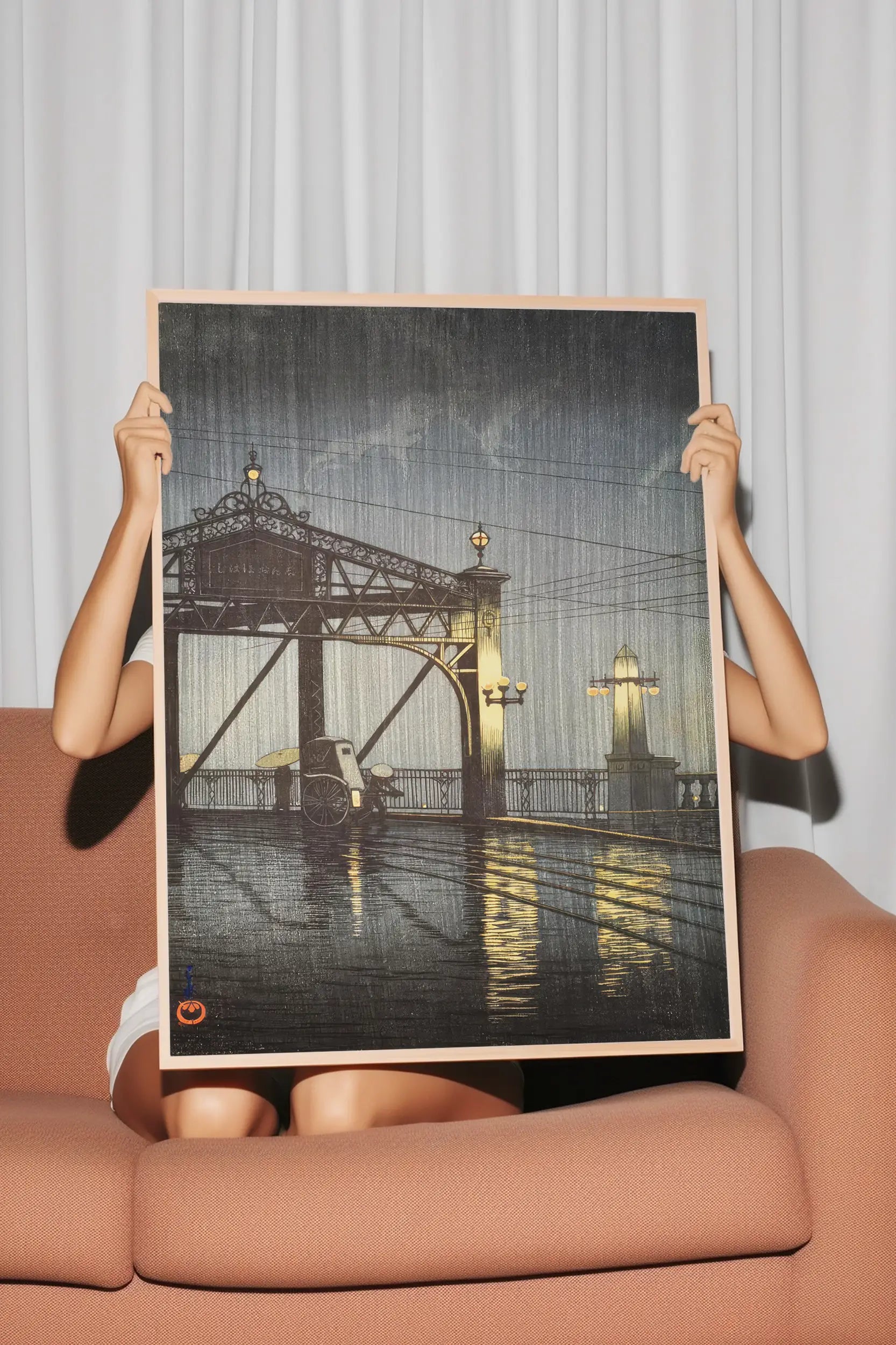 Hasui Kawase - Shinohashi Bridge #176 a beautiful painting reproduction by GalleryInk.Art