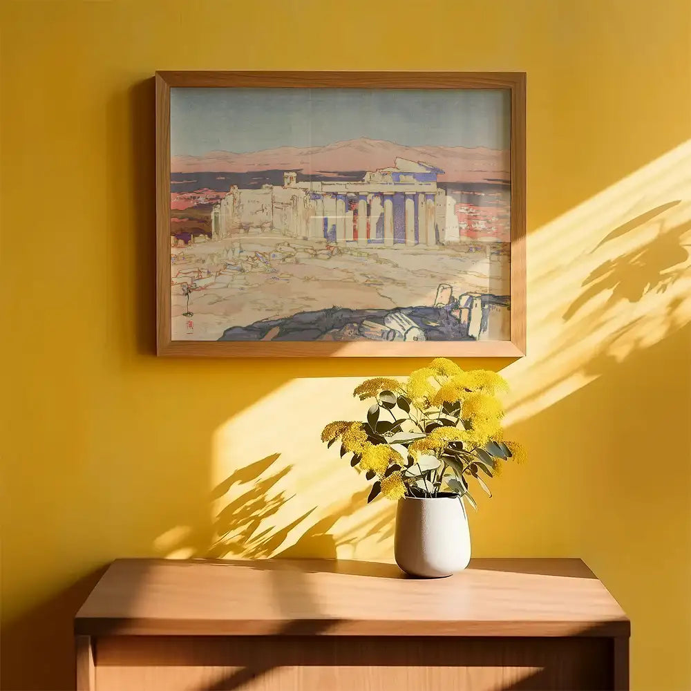The Ruins of Acropolis in Athens by Hiroshi Yoshida - Art Print Mockup 2
