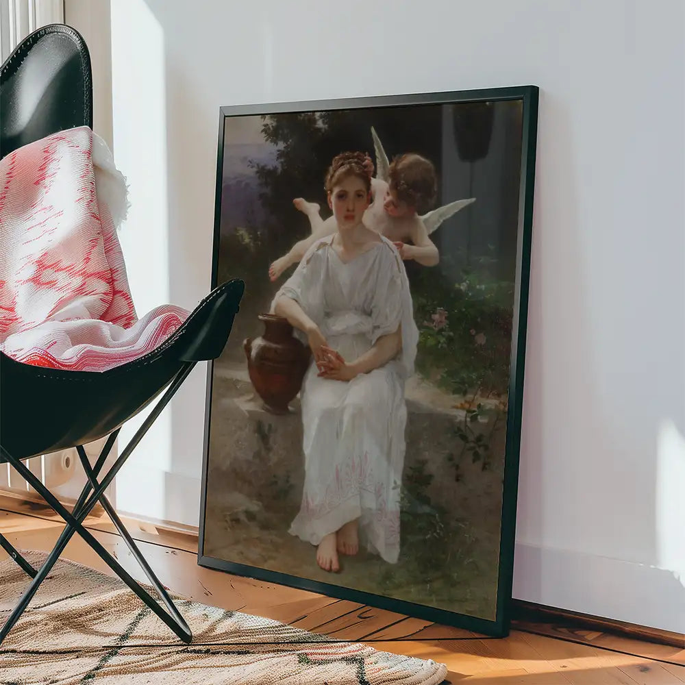 Whisperings of Love by William Bouguereau - Art Print Mockup 3