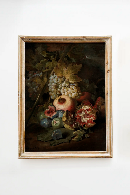 Abraham Brueghel - Bunches of Grapes #83 a beautiful painting reproduction printed by GalleryInk.Art, a store providing still life wall art prints