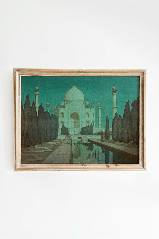 Hiroshi Yoshida - Taj Mahal - Night #36 a beautiful painting reproduction by GalleryInk.Art