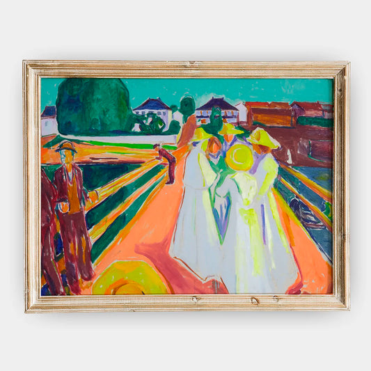 Edvard Munch - The Women on the Bridge #53 a beautiful painting reproduction by GalleryInk.Art