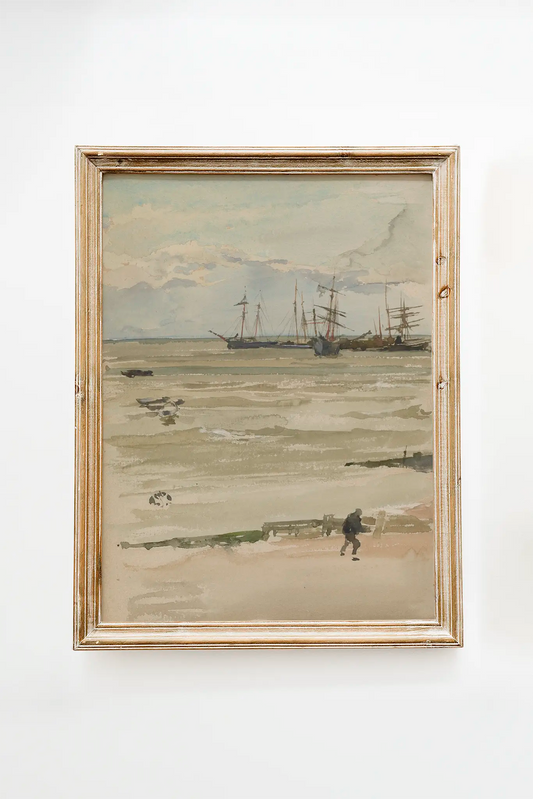 James Whistler - The Anchorage #50 a beautiful painting reproduction printed by GalleryInk.Art, a store providing seascape wall art prints