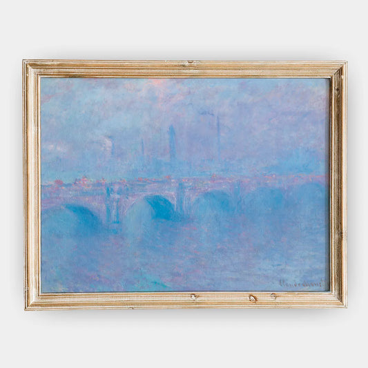 Claude Monet - Waterloo Bridge, effet de brouillard #183 a beautiful painting reproduction by GalleryInk.Art