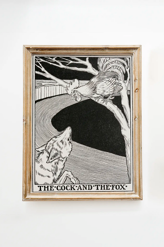 Percy J. Billinghurst - The Cock and the Fox #124 vintage print reproduction printed by GalleryInk.Art, a store providing contemporary wall art prints