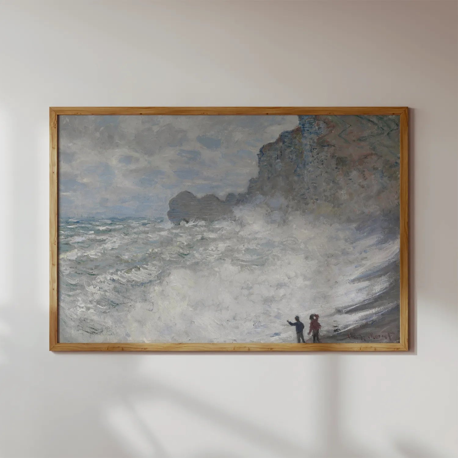 Claude Monet - Rough weather at Étretat #53 a beautiful painting reproduction by GalleryInk.Art