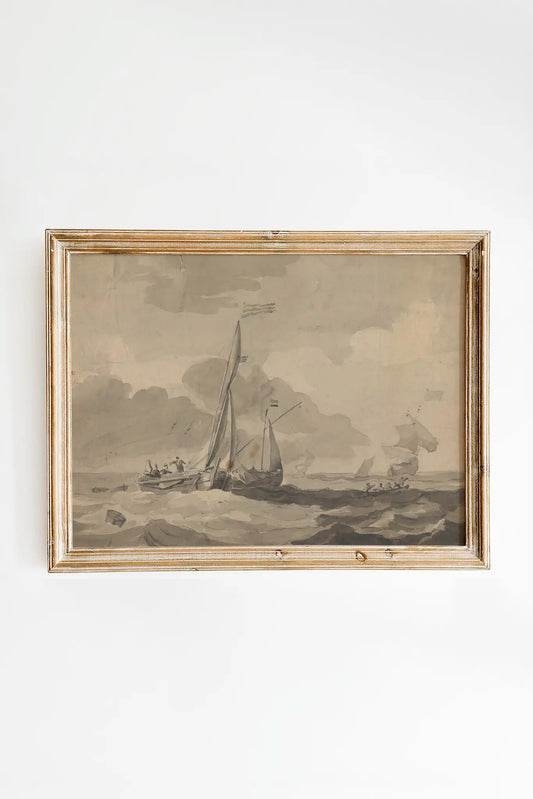 Sawrey Gilpin - Boats at Sea #48 a beautiful seascape painting reproduction printed by GalleryInk.Art