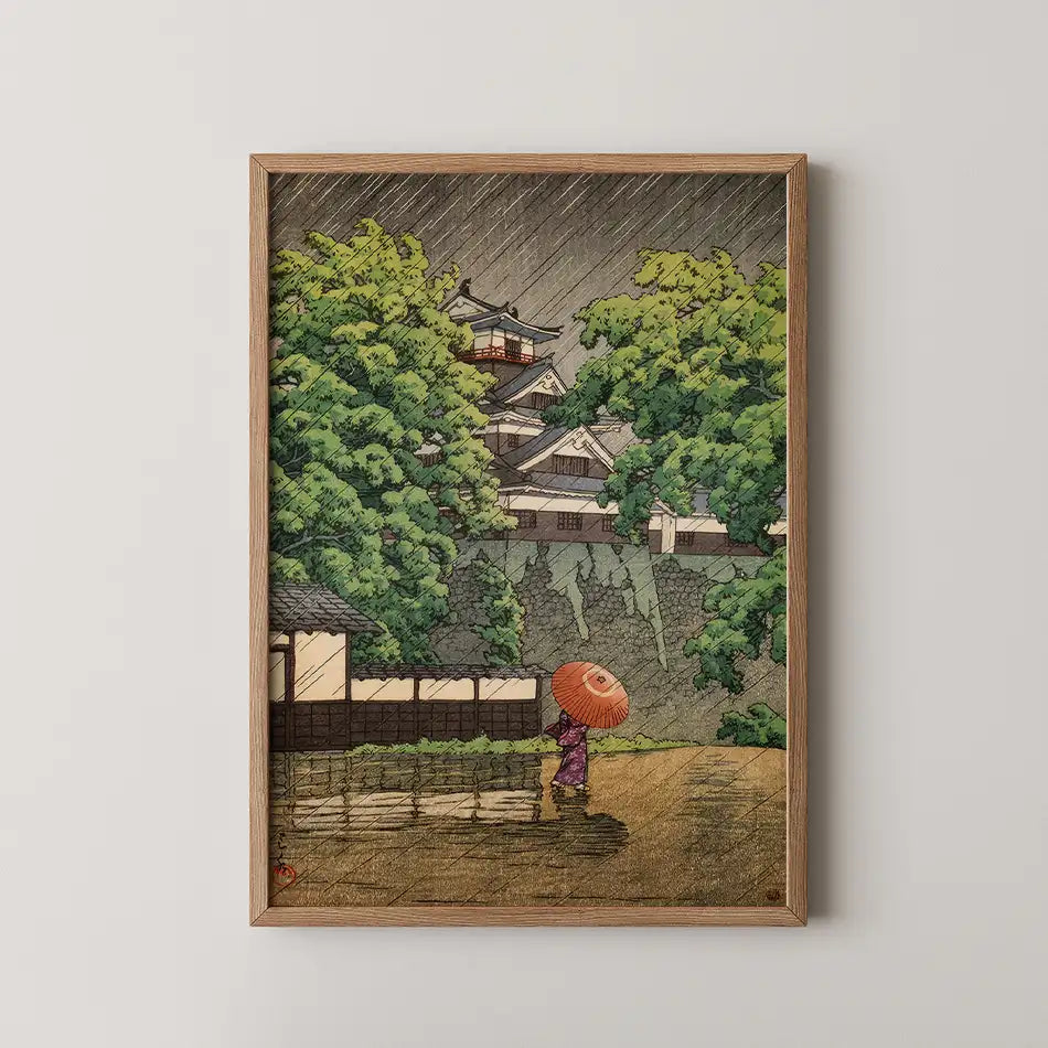 Udo Tower, Kumamoto Castle by Hasui Kawase - Fine Art Print