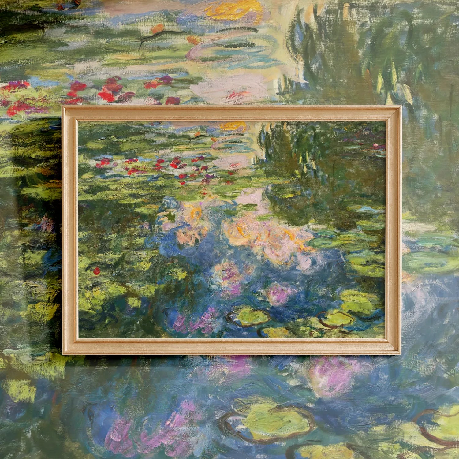 Claude Monet - Le Bassin aux nymphéas #148 a beautiful painting reproduction by GalleryInk.Art