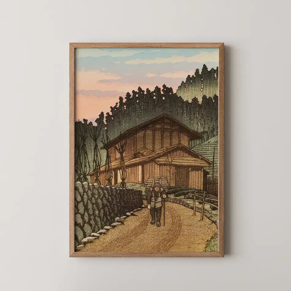 Sunset at Nenoyama, Saitama by Hasui Kawase - Fine Art Print