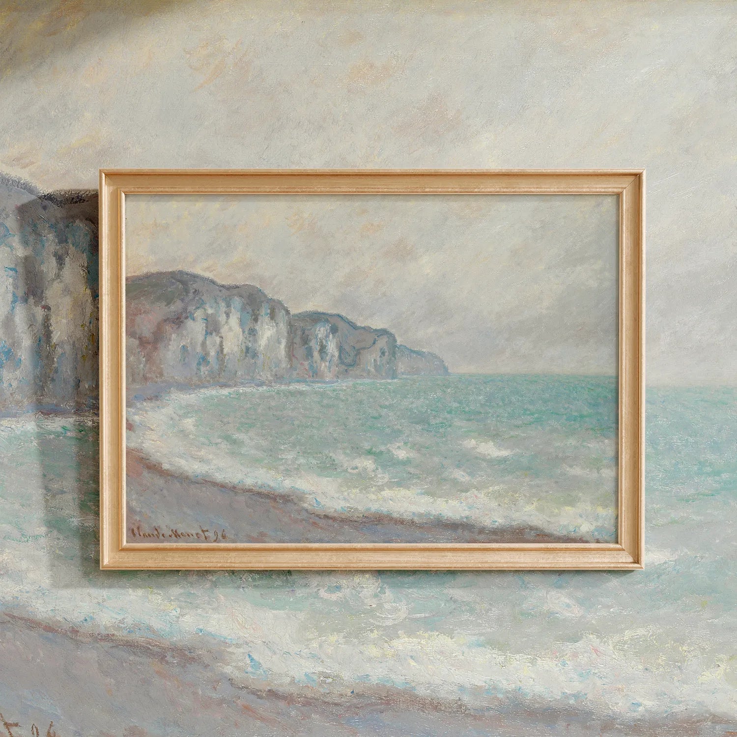 Claude Monet - Falaise De Pourville #91 a beautiful painting reproduction by GalleryInk.Art