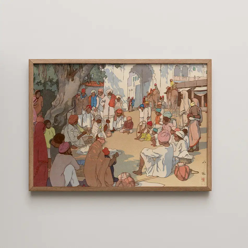 Snake Charmers by Hiroshi Yoshida - Fine Art Print