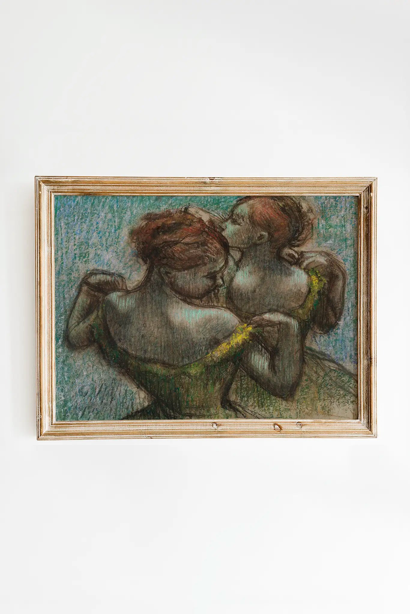 Edgar Degas - Two Dancers, Half-length #137 a beautiful seascape painting reproduction printed by GalleryInk.Art