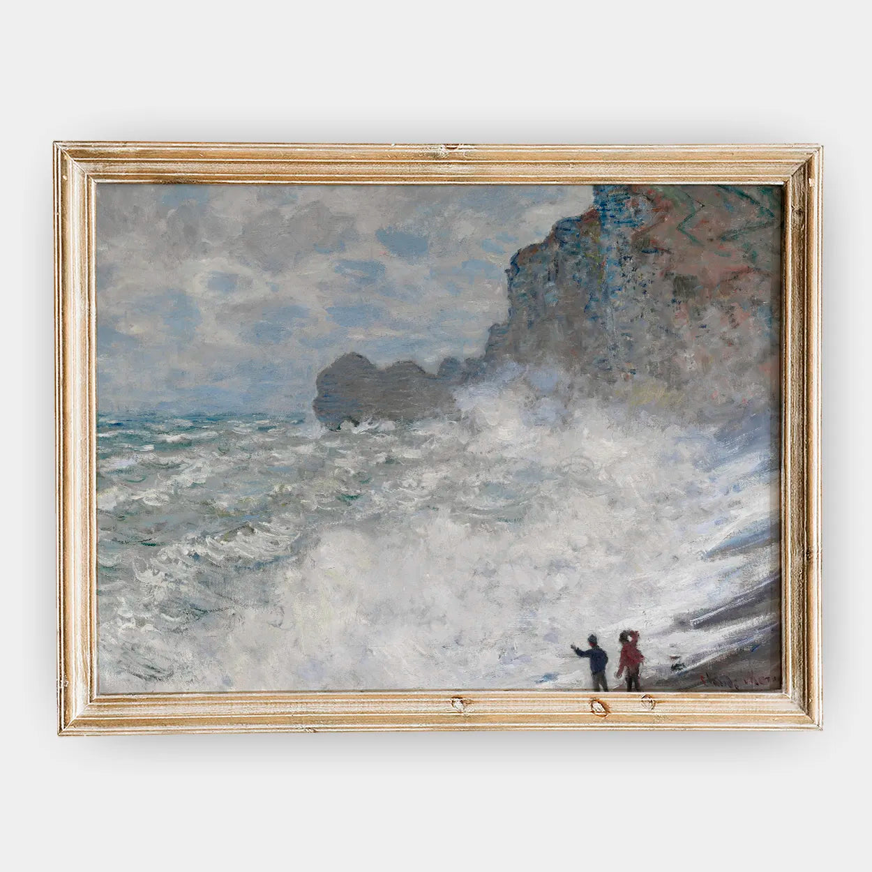 Claude Monet - Rough weather at Étretat #53 a beautiful painting reproduction by GalleryInk.Art