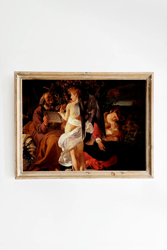 Caravaggio - Rest on the Flight into Egypt #8 a beautiful painting reproduction by GalleryInk.Art